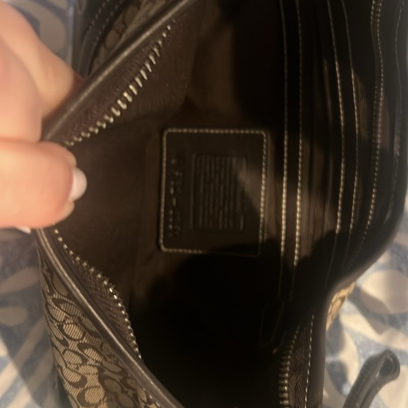 Coach Hobo bag, brown signature print with leather strap and trim. - Picture 7 of 12